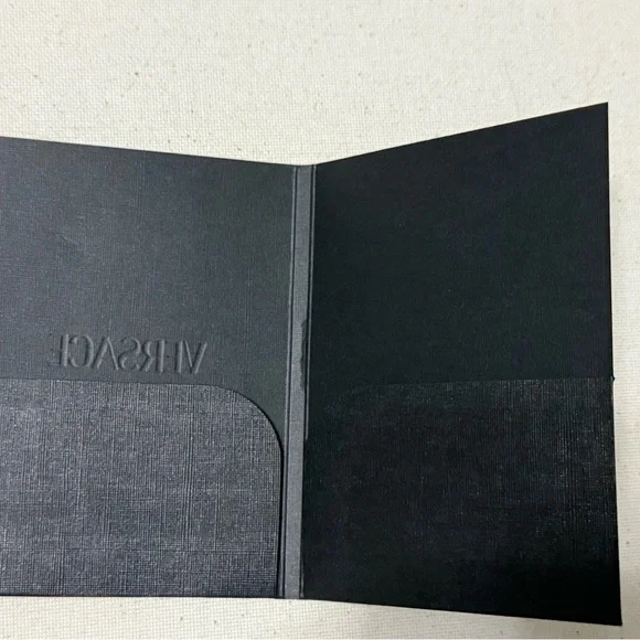 Versace Black Shopping Bag with Gold Logo